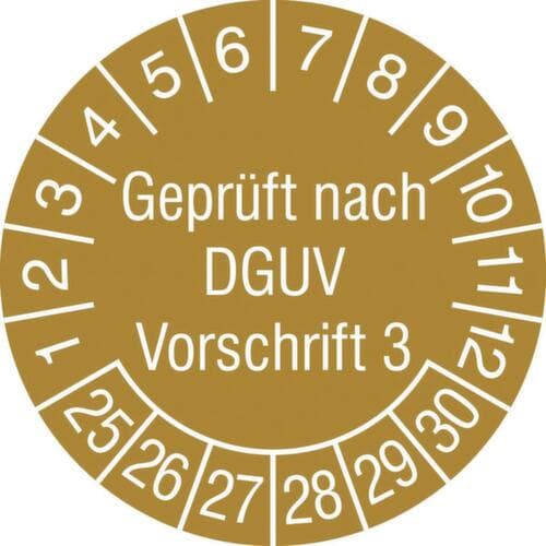 Prüfplakette mit Jahresfarbe
