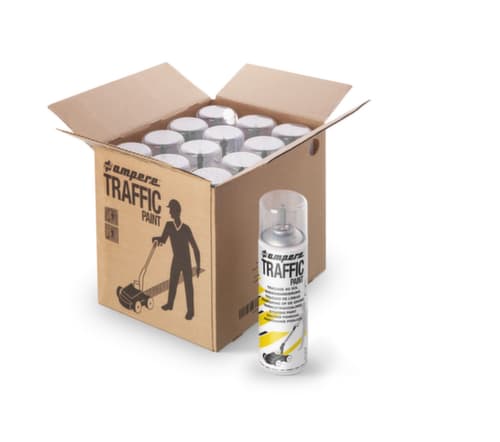 a.m.p.e.r.e. Bodenmarkierset TRAFFIC PAINT® mit 12 Farbdosen, grau