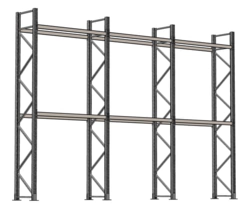 SCHULTE Palettenregal für 27 Paletten, 8590 mm breit, 3 Lagerebenen