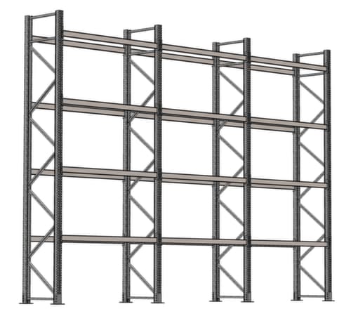 SCHULTE Palettenregal für 45 Paletten, 8590 mm breit, 5 Lagerebenen