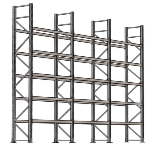 SCHULTE Palettenregal für 36 Paletten, 5965 mm breit, 6 Lagerebenen