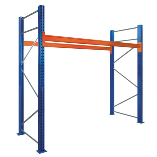 SCHULTE Palettenregal für 6 Paletten, 2700 mm breit, 2 Lagerebenen