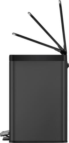 Tretabfallsammler EKO mit fingerabdruckfester Beschichtung, Inhalt 3 x 9 l
