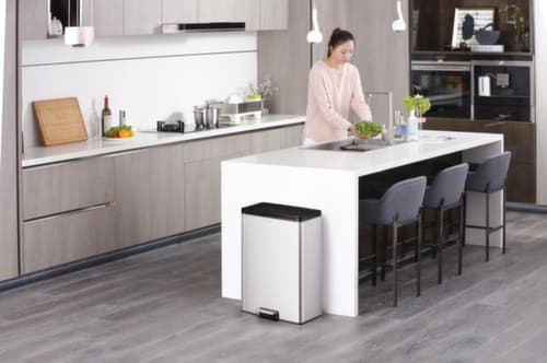 Tretabfallsammler EKO mit fingerabdruckfester Beschichtung, Inhalt 2 x 20 l