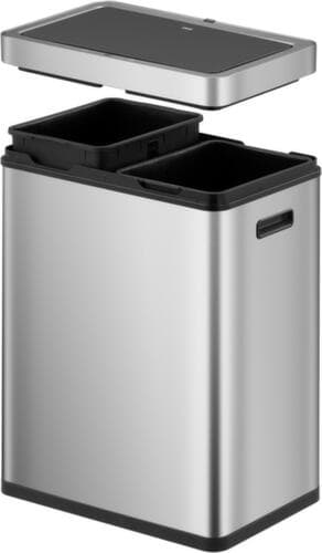 Tretabfallsammler EKO mit fingerabdruckfester Beschichtung, 2 x 30 l