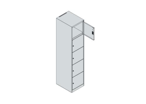 C+P Schließfachschrank Classic Plus, 5 Fächer