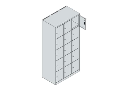 C+P Schließfachschrank Classic Plus, 15 Fächer