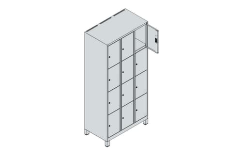 C+P Schließfachschrank Classic Plus, 12 Fächer
