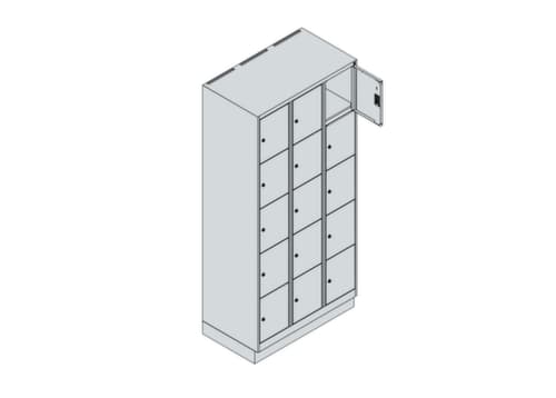 C+P Schließfachschrank Classic Plus, 15 Fächer