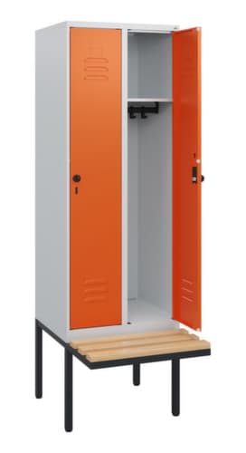 C+P Spind Classic Plus mit Sitzbank, Abteilbreite 300 mm