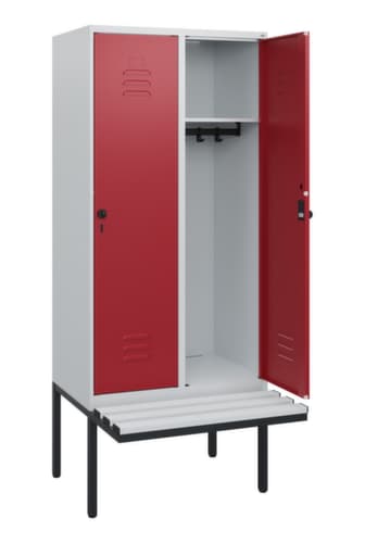 C+P Spind Classic Plus mit Sitzbank, Abteilbreite 400 mm
