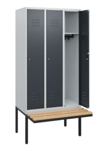 C+P Spind Classic Plus mit Sitzbank, Abteilbreite 300 mm