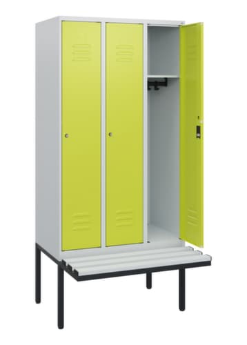 C+P Spind Classic Plus mit Sitzbank, Abteilbreite 300 mm