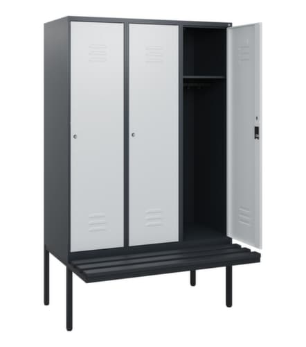 C+P Spind Classic Plus mit Sitzbank, Abteilbreite 400 mm
