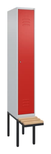 C+P Sitzbank-Spind Classic Plus für Schwarz-Weiß-Trennung, Abteilbreite 300 mm
