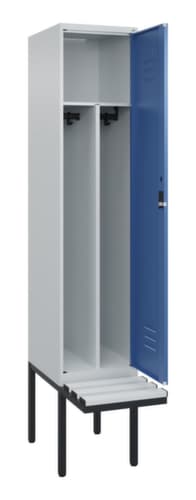 C+P Sitzbank-Spind Classic Plus für Schwarz-Weiß-Trennung, Abteilbreite 400 mm