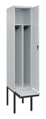 C+P Sitzbank-Spind Classic Plus für Schwarz-Weiß-Trennung, Abteilbreite 400 mm