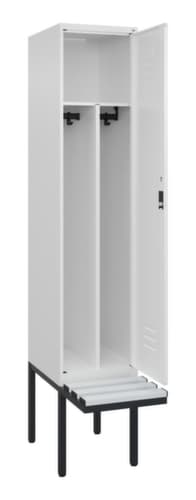 C+P Sitzbank-Spind Classic Plus für Schwarz-Weiß-Trennung, Abteilbreite 400 mm