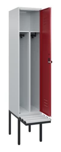 C+P Sitzbank-Spind Classic Plus für Schwarz-Weiß-Trennung, Abteilbreite 400 mm