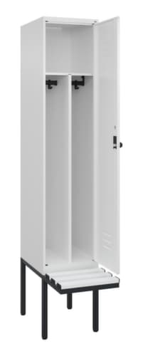 C+P Sitzbank-Spind Classic Plus für Schwarz-Weiß-Trennung, Abteilbreite 400 mm