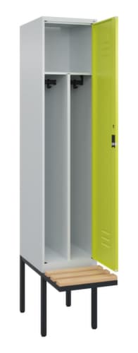 C+P Sitzbank-Spind Classic Plus für Schwarz-Weiß-Trennung, Abteilbreite 400 mm