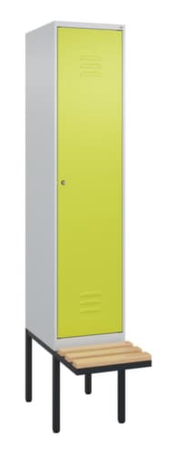 C+P Sitzbank-Spind Classic Plus für Schwarz-Weiß-Trennung, Abteilbreite 400 mm