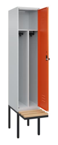 C+P Sitzbank-Spind Classic Plus für Schwarz-Weiß-Trennung, Abteilbreite 400 mm