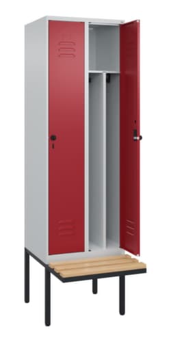 C+P Sitzbank-Spind Classic Plus für Schwarz-Weiß-Trennung, Abteilbreite 300 mm