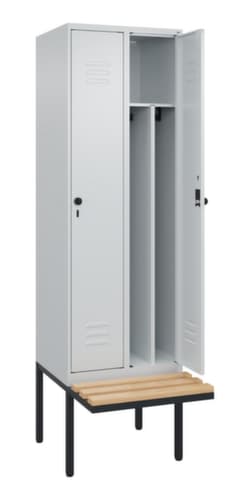 C+P Sitzbank-Spind Classic Plus für Schwarz-Weiß-Trennung, Abteilbreite 300 mm