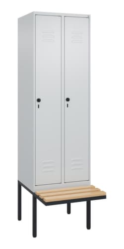 C+P Sitzbank-Spind Classic Plus für Schwarz-Weiß-Trennung, Abteilbreite 300 mm
