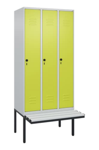 C+P Sitzbank-Spind Classic Plus für Schwarz-Weiß-Trennung, Abteilbreite 300 mm