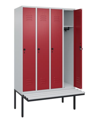 C+P Spind Classic Plus mit Sitzbank, Abteilbreite 300 mm