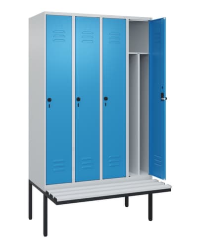 C+P Sitzbank-Spind Classic Plus für Schwarz-Weiß-Trennung, Abteilbreite 300 mm