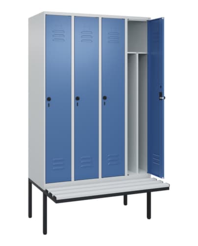 C+P Sitzbank-Spind Classic Plus für Schwarz-Weiß-Trennung, Abteilbreite 300 mm