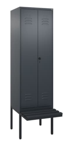 C+P Sitzbank-Spind Classic Plus für Schwarz-Weiß-Trennung, Abteilbreite 300 mm