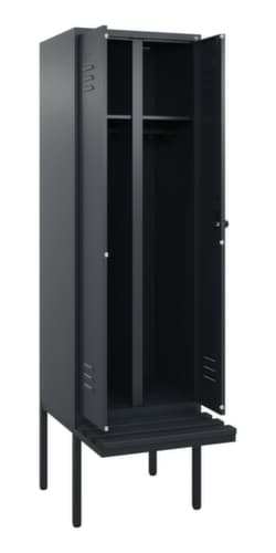 C+P Sitzbank-Spind Classic Plus für Schwarz-Weiß-Trennung, Abteilbreite 300 mm