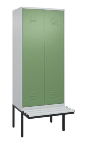 C+P Sitzbank-Spind Classic Plus für Schwarz-Weiß-Trennung, Abteilbreite 400 mm
