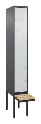 C+P Z-Spind Classic Plus mit untergebauter Sitzbank, Abteilbreite 300 mm