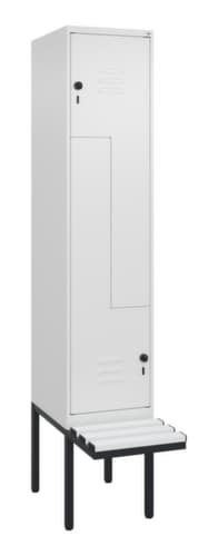 C+P Z-Spind Classic Plus mit untergebauter Sitzbank, Abteilbreite 400 mm