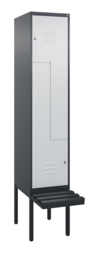 C+P Z-Spind Classic Plus mit untergebauter Sitzbank, Abteilbreite 400 mm