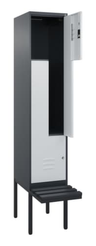 C+P Z-Spind Classic Plus mit untergebauter Sitzbank, Abteilbreite 400 mm