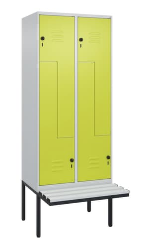 C+P Z-Spind Classic Plus mit untergebauter Sitzbank, Abteilbreite 400 mm