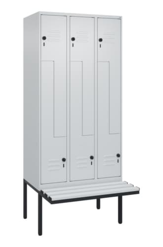 C+P Z-Spind Classic Plus mit untergebauter Sitzbank, Abteilbreite 300 mm