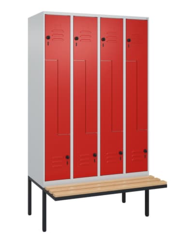 C+P Z-Spind Classic Plus mit untergebauter Sitzbank, Abteilbreite 300 mm