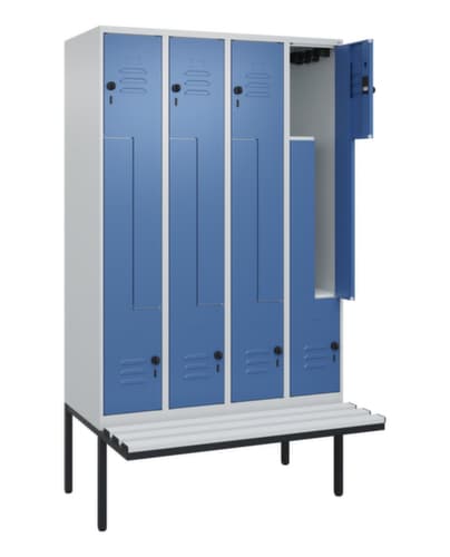 C+P Z-Spind Classic Plus mit untergebauter Sitzbank, Abteilbreite 300 mm