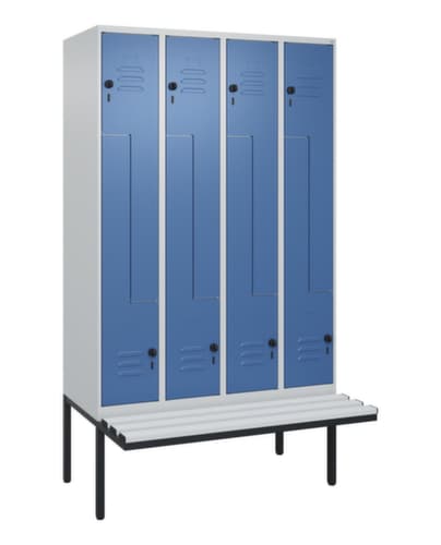 C+P Z-Spind Classic Plus mit untergebauter Sitzbank, Abteilbreite 300 mm