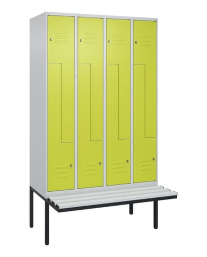 C+P Z-Spind Classic Plus mit untergebauter Sitzbank, Abteilbreite 300 mm
