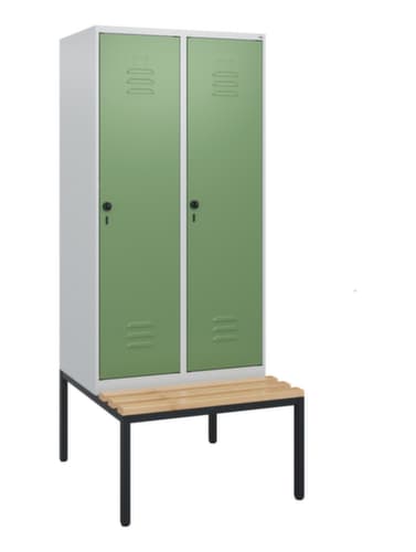 C+P Spind Classic Plus mit Sitzbank, Abteilbreite 400 mm