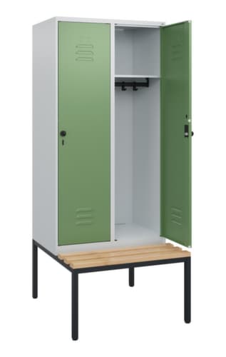 C+P Spind Classic Plus mit Sitzbank, Abteilbreite 400 mm
