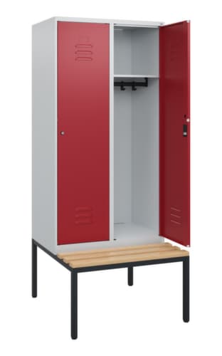 C+P Spind Classic Plus mit Sitzbank, Abteilbreite 400 mm